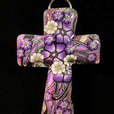 Purple Floral Pendant - Click on photo to enlarge