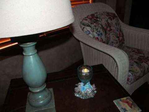 Wine Glass Candle Cup - Click on photo to enlarge