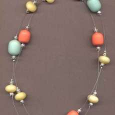 Vintage Bead Floating Necklace