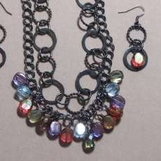 Nickel chain and Glass Bead Set