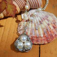 Pearl Birds Nest Necklace