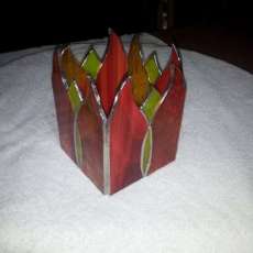 Flame Motif Candle Box