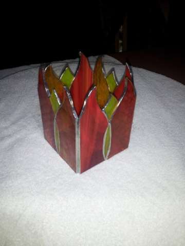 Flame Motif Candle Box