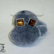 Tiger Eye Pewter Cufflinks