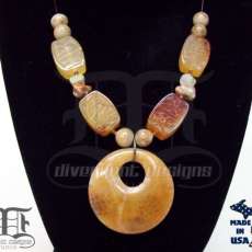 Fire Agate & Brecciated Jasper Necklace
