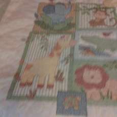 STAMPED CROSS STITCH BABY QUILT