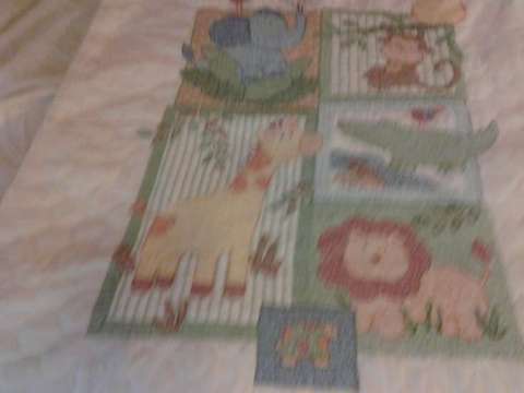 STAMPED CROSS STITCH BABY QUILT