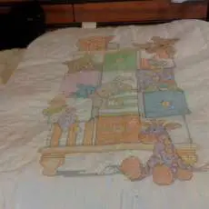 STAMPED CROSS STITCH BABY QUILT