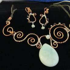 Copper and Sterling Silver with Blue Lace Agate
