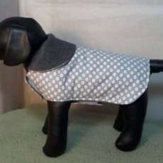 Grey Polka Dot Dog Jacket