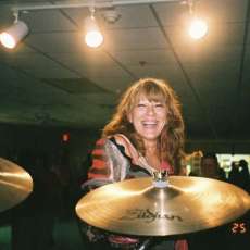 Pam with cymbals
