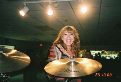 Pam with cymbals