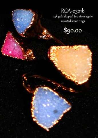 Adjustable size Agate ring