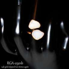 Double Agate ring adjustable size