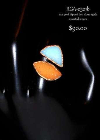 Adjustable size Agate ring