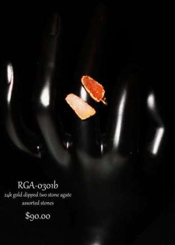 Double Agate ring adjustable size