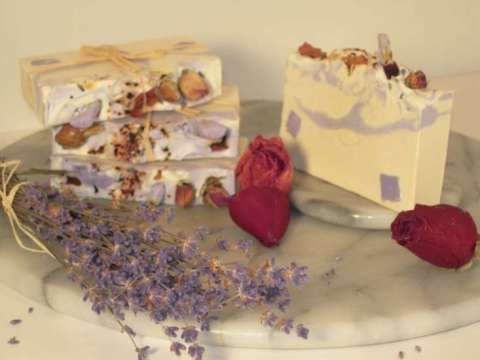 All-Natural Lavender Sachet Goat Milk Soap