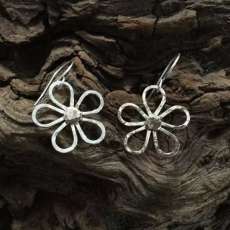 Sterling Silver Daisy Earrings