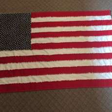 Flag wall hanging or rag throw