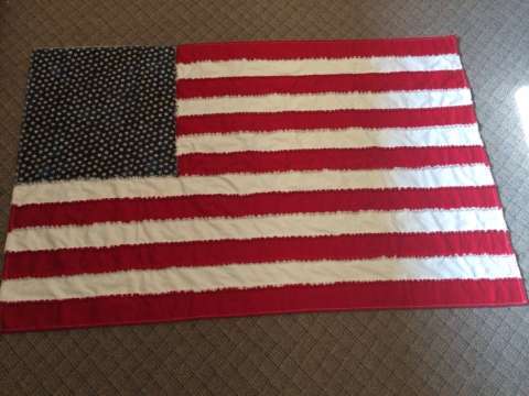 Flag wall hanging or rag throw