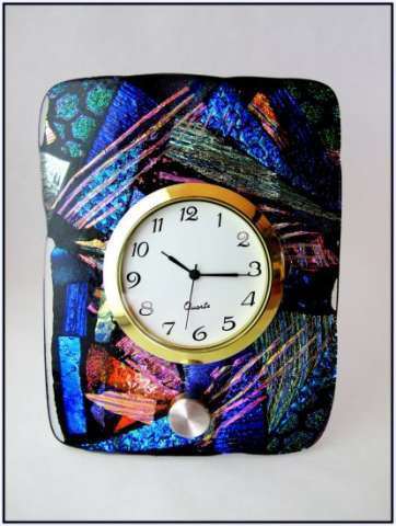 Fused Glass DESK Clock