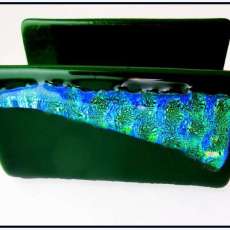 Handmade Fused Glass Business Card Holder