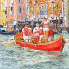 Gondola Racers, Grand Canal, Venice, Italy