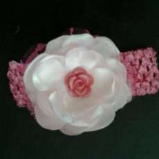 Light pink satin and lace