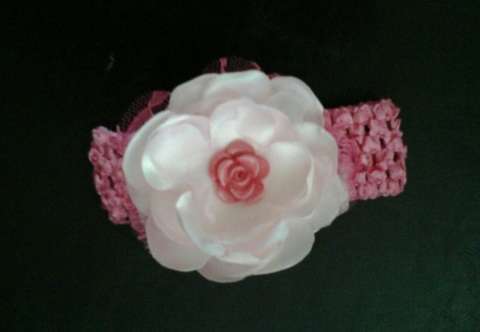 Light pink satin and lace