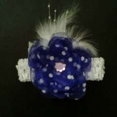 Purple and white polkadots