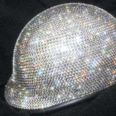 Rhinestone Biker Helmet