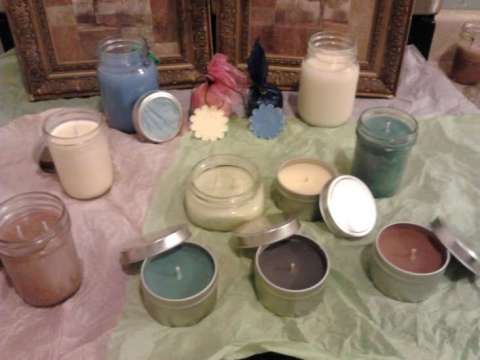 Candle tins, jar candles