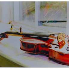 Violin on sill