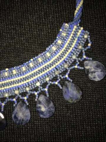 Sead Bead Choker - Blue Soladite Briolets