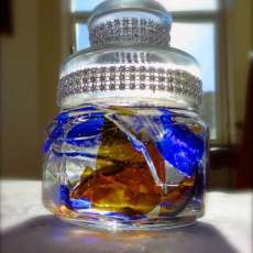 Stain glass in a bottle