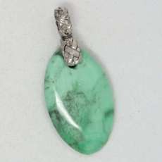 Variscite Pendant 26ct with silver bail