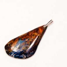 Pietersite Pendant with silver bail 63ct