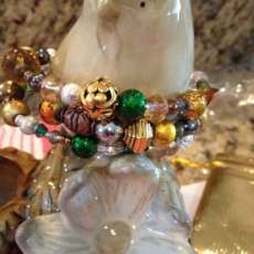 spring  coil beaded bracelet