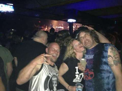 Harald Oimoen (Bass-D.R.I.) with My girlfriend and I