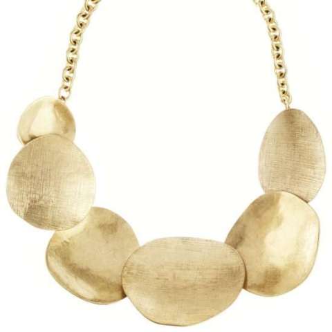 OVERLAPPING METAL DISC COLLAR NECKLACE