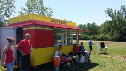 Riders at motocross event getting some rest.