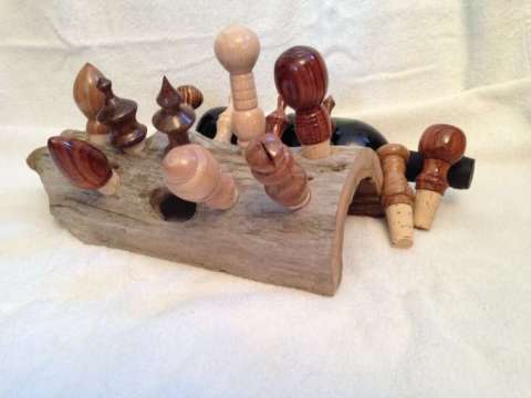 Woodturned Bottle Stoppers