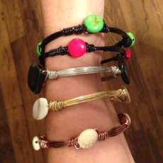 Handmade wire bangles