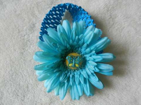 Blue Butterfly Hair Bow