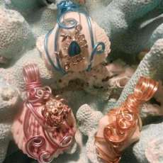Wire Wrapped Shells with Charms