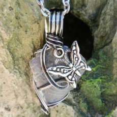 Wire Wrapped Stone w/ Butterfly