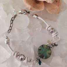 Brand New White Leather Bracelets