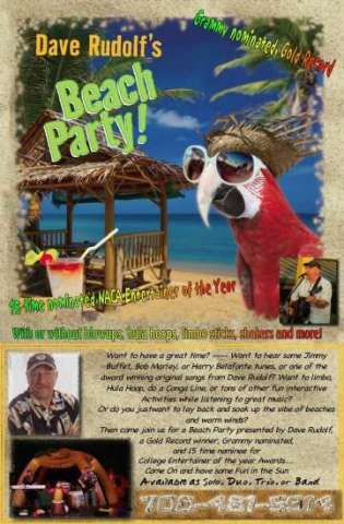 Dave Rudolf Beach Party promo