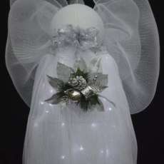 Deco Mesh Lighted Christmas Angel Approx 3.5 Feet Tall