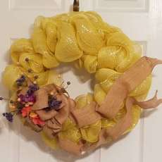 Deco Mesh Spring Wreath